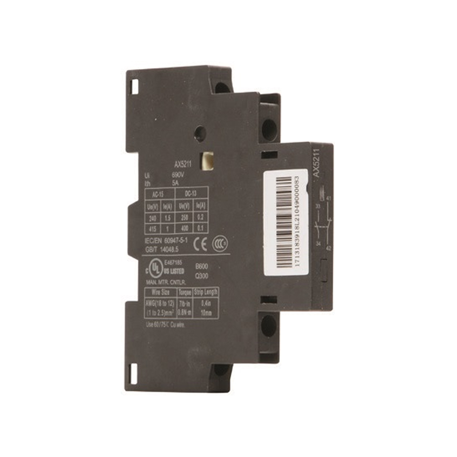 Изображение товара CHINT AX03-S8 11 — вспомогательный контакт боковой для NS8