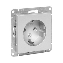 Изображение товара EKF Эпика Механизм розетки, 16А, с заземлением, без шторок, алюминий.