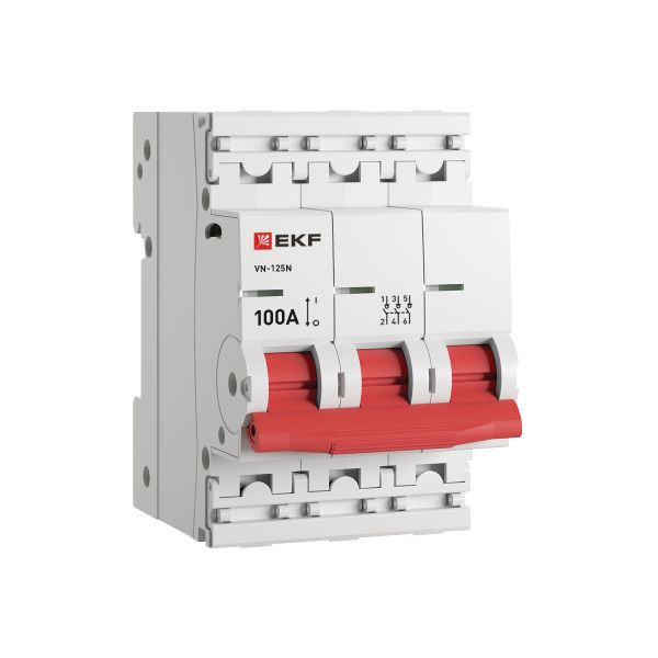 Изображение товара Выключатель нагрузки ВН 125N PROXIMA EKF 3Р 100А 400В IP20
