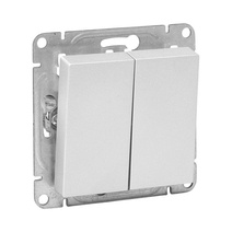 Изображение товара EKF Эпика Механизм выключателя, двухклавишный, проходной, алюминий.