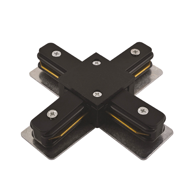 Изображение товара Коннектор Jazzway PTR CX-BL Черный X-образный для шинопроводов Изображение товара Коннектор Jazzway PTR CX-BL Черный X-образный для шинопроводов
