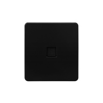 Изображение товара KRANZ ROUND Розетка компьютерная RJ45 кат6 с/у оникс, с 1-пост. рамкой