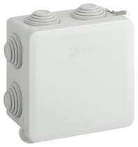 Изображение товара ЭРА Распаячная коробка KOR-80-80-50-7gv-MP серая 80х80х50мм с гермовводами 7 входов прямой монтаж IP55