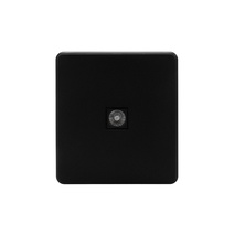 Изображение товара KRANZ ROUND Розетка TV с/у оникс, с 1-пост. рамкой