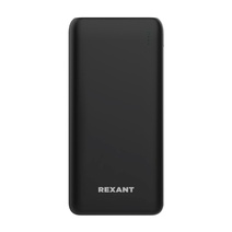 Изображение товара REXANT Портативное зарядное устройство Power Bank (аккумуляторная батарея) 10000 mAh с Quick Charge и Power Delivery, черное.