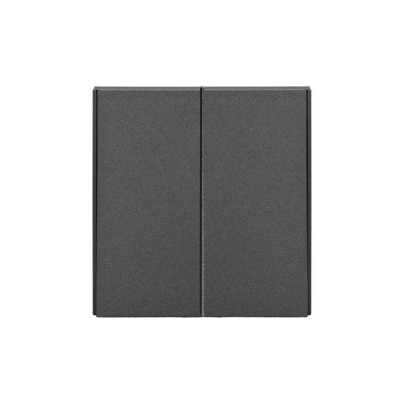 Изображение товара KRANZ STRONG Выключатель 2 кл проходной (переключатель) 10А с/у графит, с 1-пост. рамкой