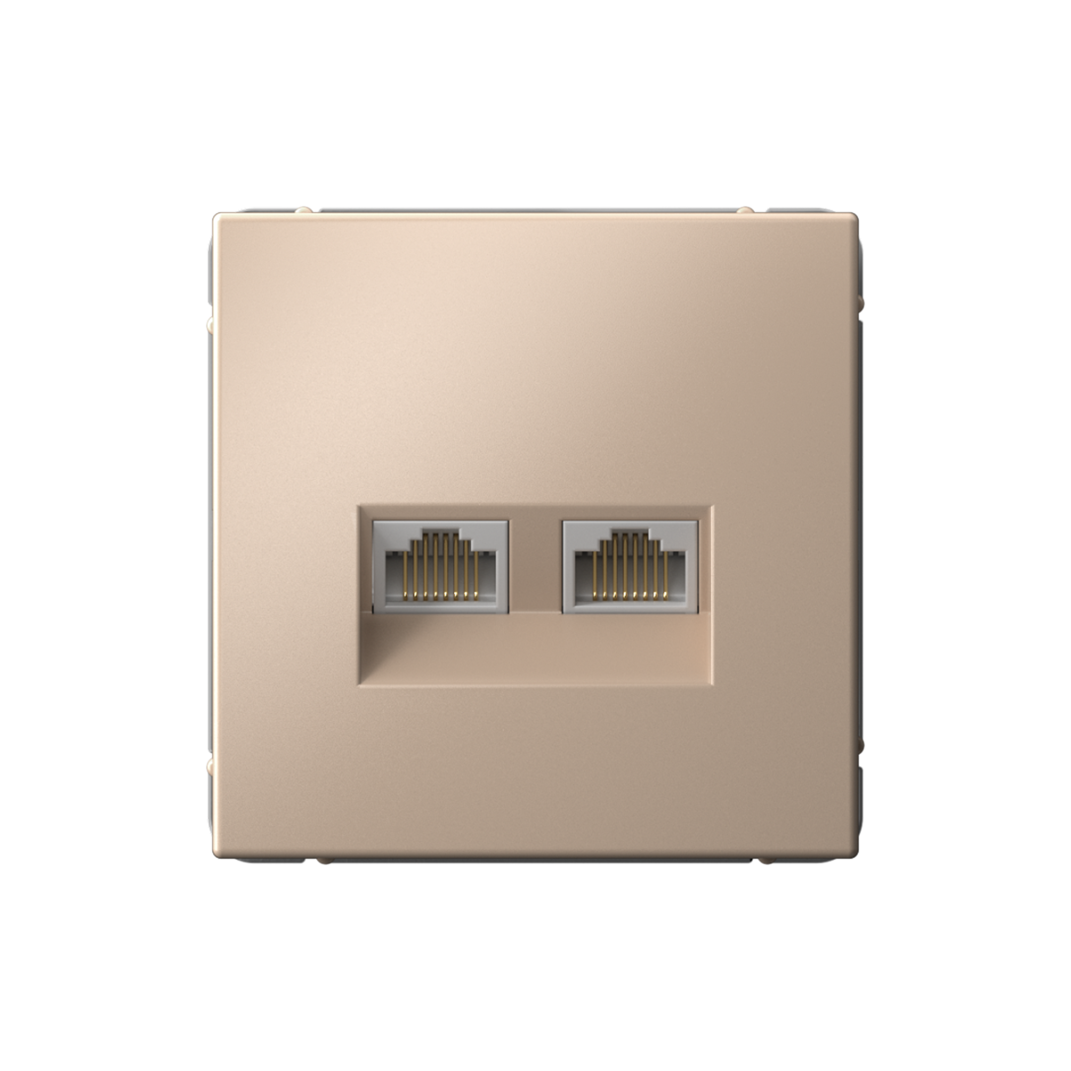 Изображение товара Systeme Electric ArtGallery Песочный Розетка двойная компьютерная RJ45+RJ45, кат. 5е, механизм