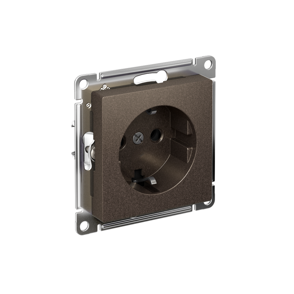 Изображение товара AtlasDesign Мокко - розетка с заземлением 16 A, быстрозажим