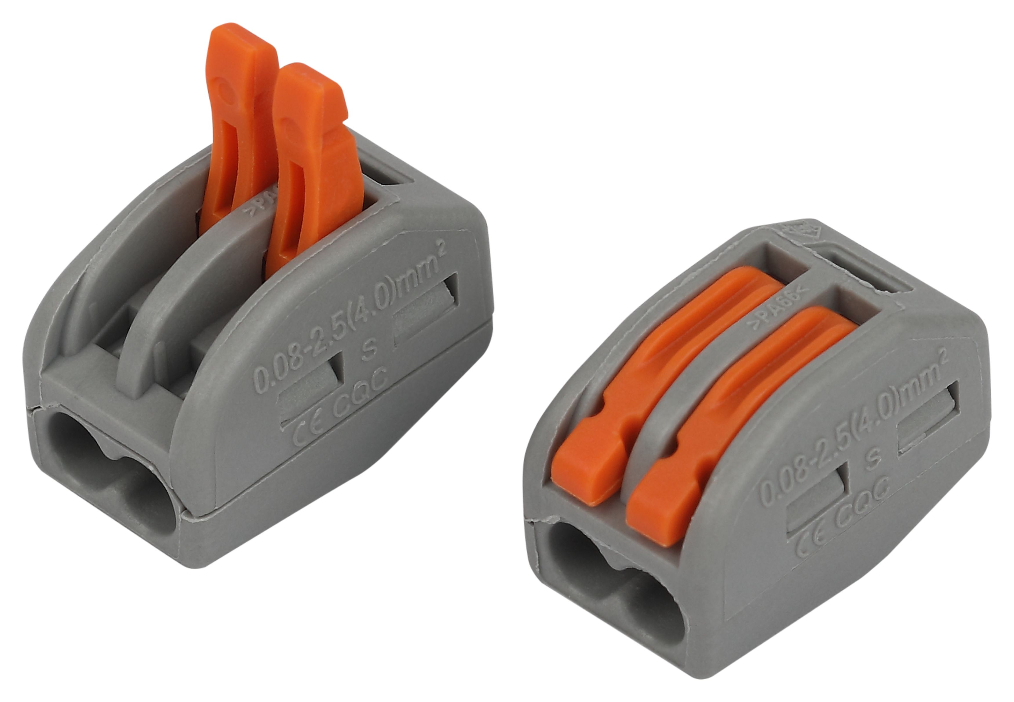 Изображение товара ЭРА Клемма NO-225-382 универсальная 222-412 с рычагами 2-проводная 0.08-2.5/4 мм2 упаковка 20 шт