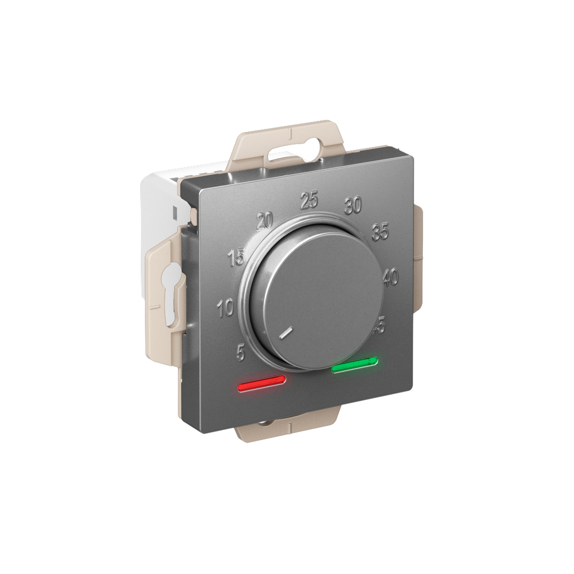 Изображение товара Systeme Electric AtlasDesign Сталь Термостат электрон. теплого пола с датчиком, 10A, механизм