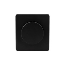 Изображение товара KRANZ ROUND Светорегулятор (диммер) 300Вт с/у оникс, с 1-пост. рамкой