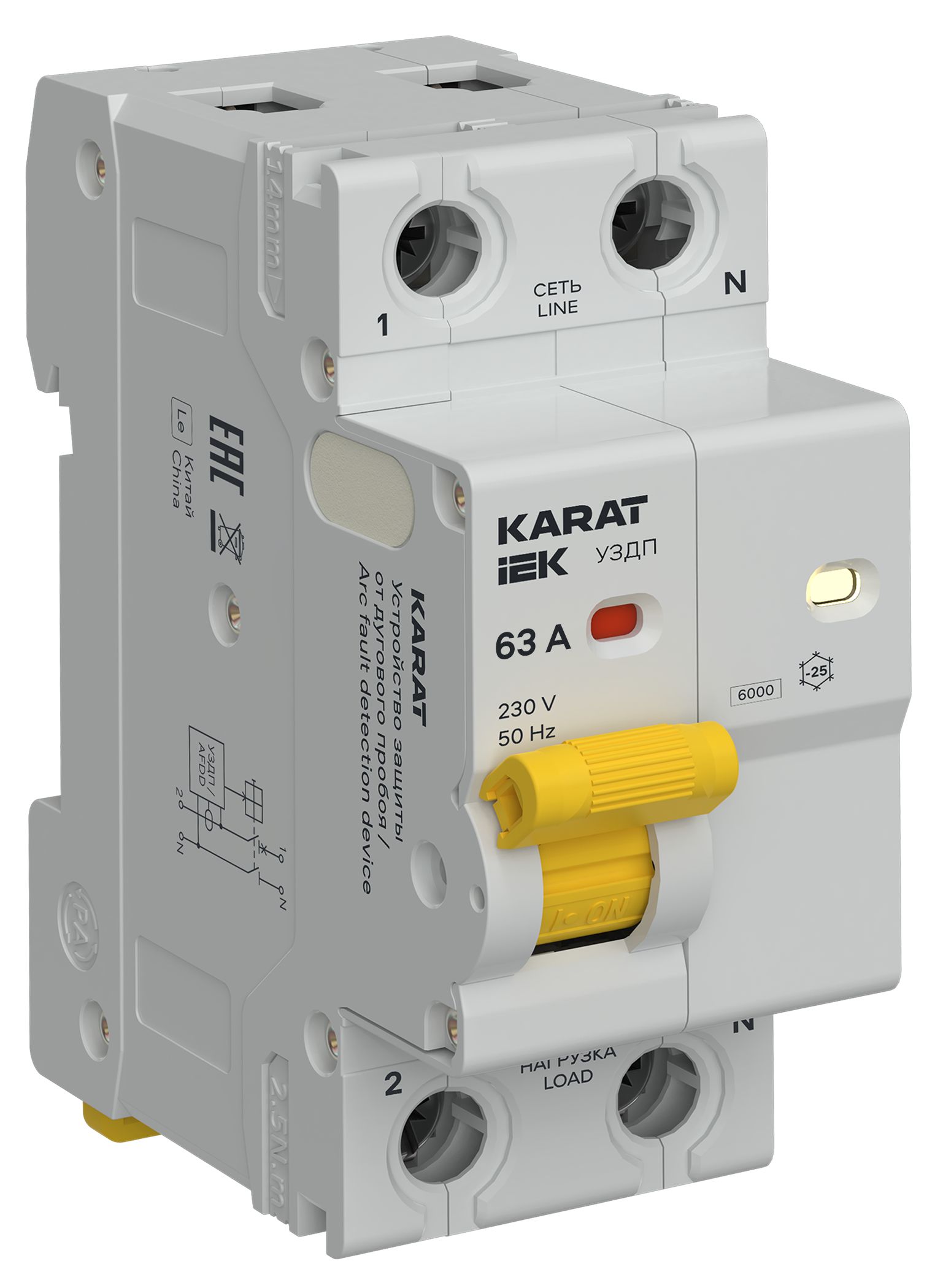 Изображение товара IEK KARAT УЗДП 1P+N 63A