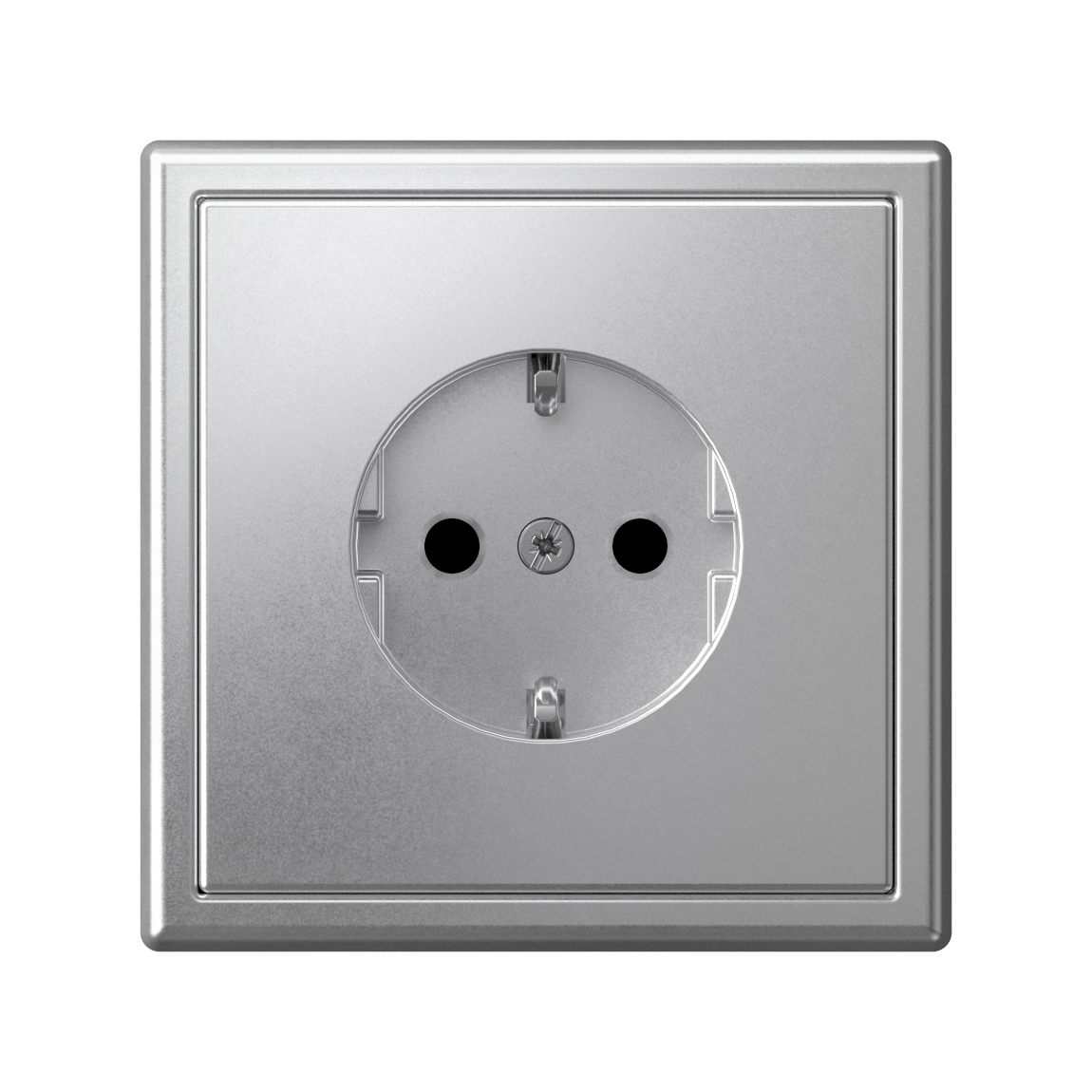 Изображение товара Systeme Electric ArtGallery Алюминий Розетка с заземлением со шторками, 16А, механизм, быстрозажим. клем.