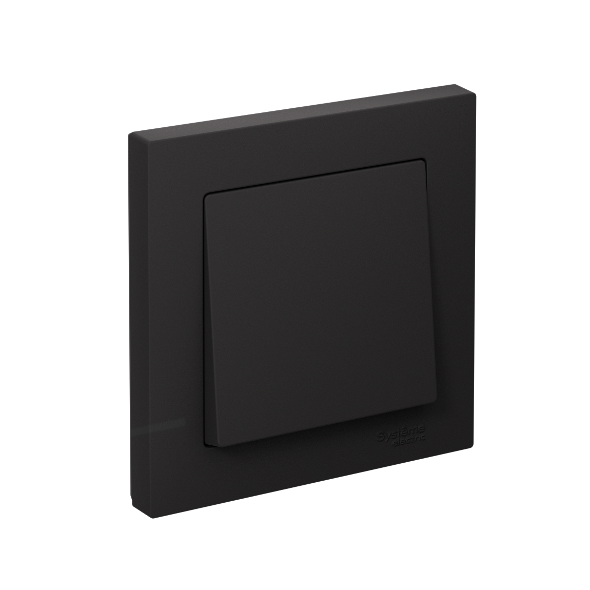 Изображение товара Systeme Electric AtlasDesign Карбон Выключатель 1-клавишный, сх.1, 10АХ, в сборе, быстрозажим. клем.
