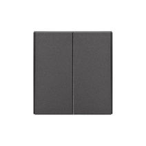 Изображение товара KRANZ STRONG Выключатель 2 кл 10А с/у графит, с 1-пост. рамкой