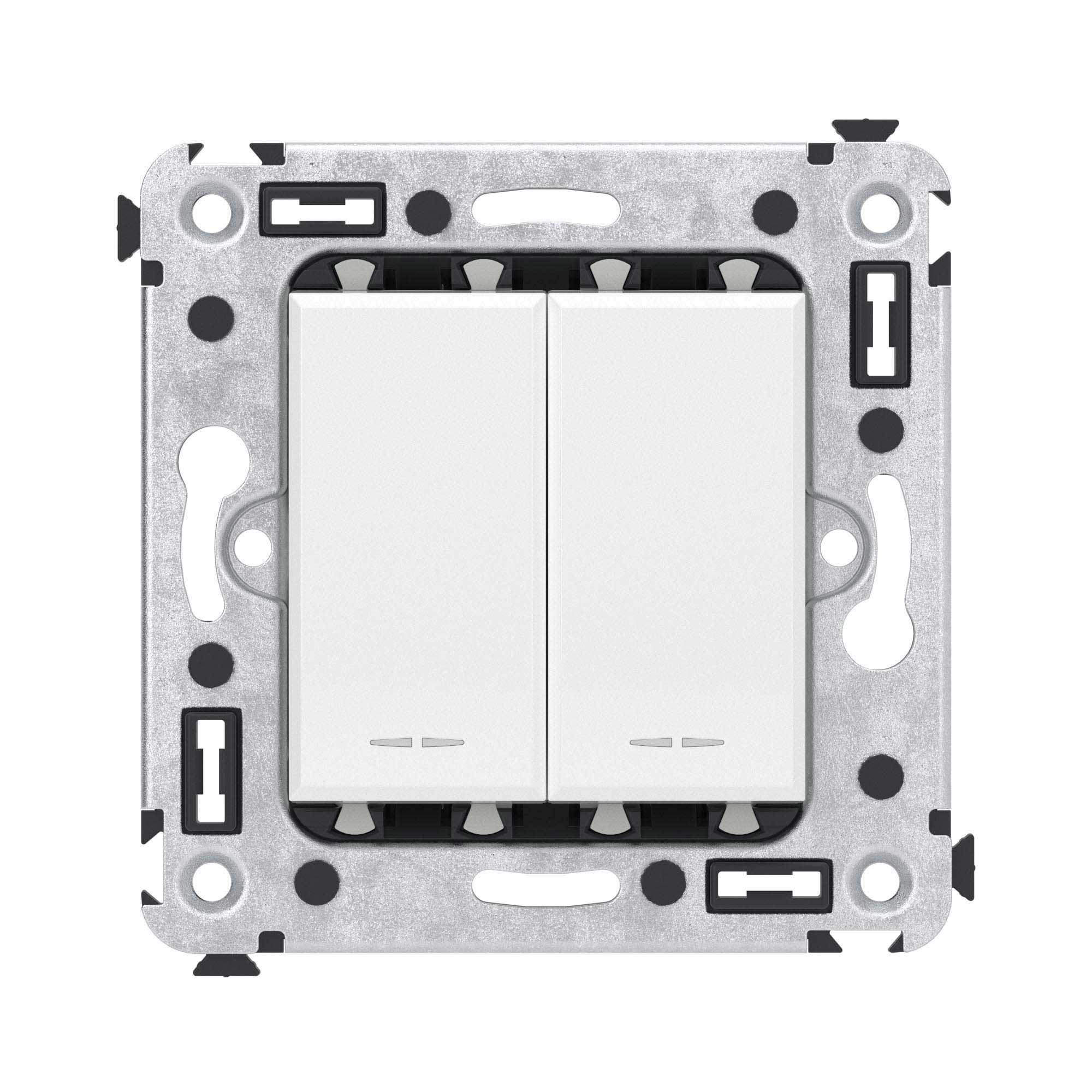 Изображение товара DKC Avanti Кнопка двухклавишная в стену, "Белое облако"