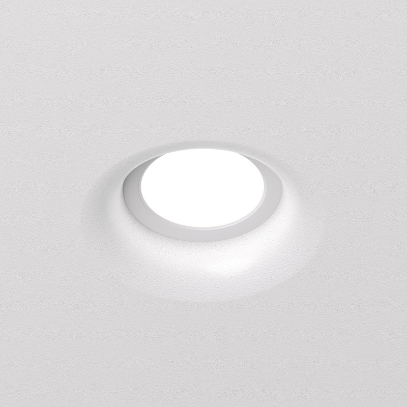 Изображение товара Denkirs DK2080-WH Встраиваемый точечный светильник для натяжных ПВХ потолков INVIZ, IP 20, до 15 Вт, GU10, LED, белый, ABS-пластик