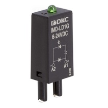 Изображение товара DKC Модуль индикации и защиты, LED зеленый+диод (A1+), 6-24V DC