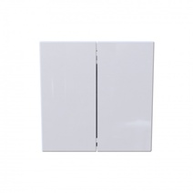 Изображение товара Jasmart FD Белый глянцевый Выключатель 2-кл кнопочный (звонковый) с переключающим контактом 10A 250V~