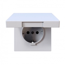 Изображение товара Jasmart FD Белый глянцевый Розетка с/з со шторками с крышкой 16A 250V~