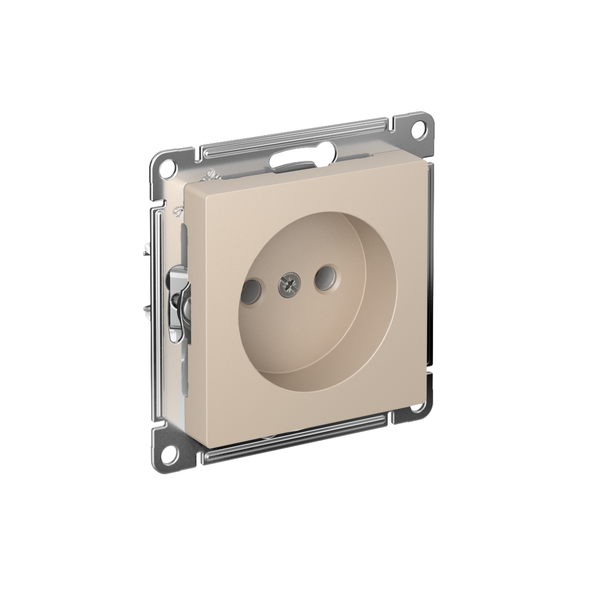 Изображение товара AtlasDesign песочный: розетка без заземления с быстрым зажимом 16 А