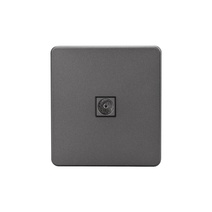 Изображение товара KRANZ ROUND Розетка TV с/у титан, 1-пост. рамкой