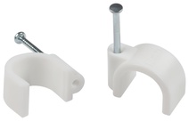 Изображение товара ЭРА Скоба пластиковая NO-224-572 крепежная круглая 10 мм белая (50 шт/уп)