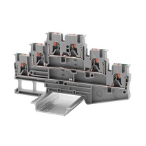 Изображение товара Клемма трехуровневая, два проходных уровня и заземление, зажим push-in, 6 точек подключения, 2.5 кв.мм