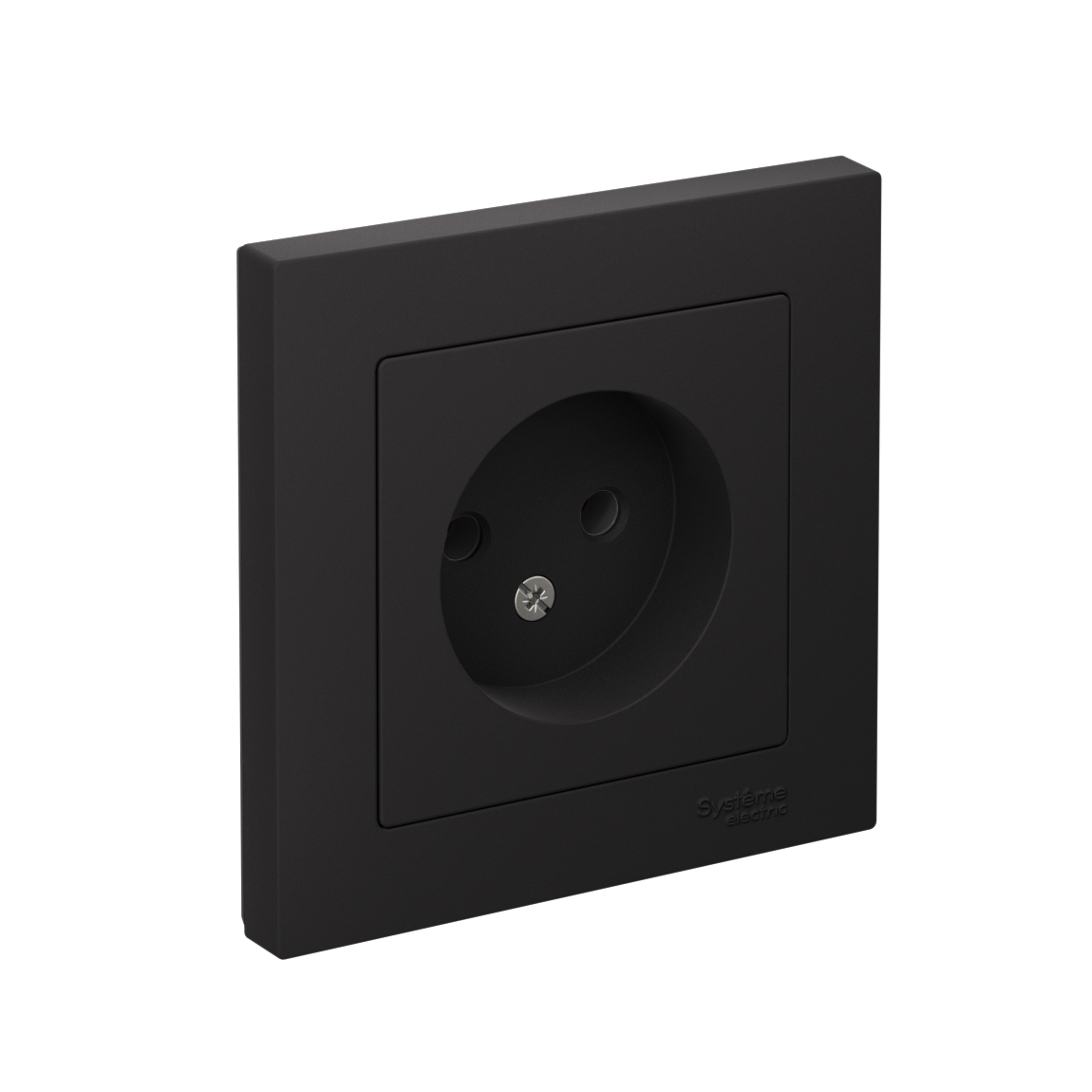 Изображение товара AtlasDesign Карбон Розетка одинарная без заземления 16 А 250 В Systemе Electric