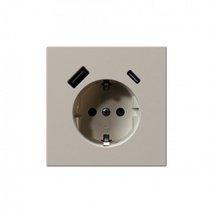 Изображение товара Jasmart FD Сахара Розетка с/з со шторками 16A c USB A+C 25W