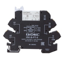 Изображение товара DKC Реле интерфейсное, 1CO, ком. ток 6А, AgSnO2, напряжение 230V AC/DC, push-in клеммы.