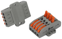 Изображение товара ЭРА Клемма NO-225-400 проходная с монтажной площадкой 222-2414Р с рычагами 4 полюса 0.08-2.5/4 мм2 упаковка 10 шт