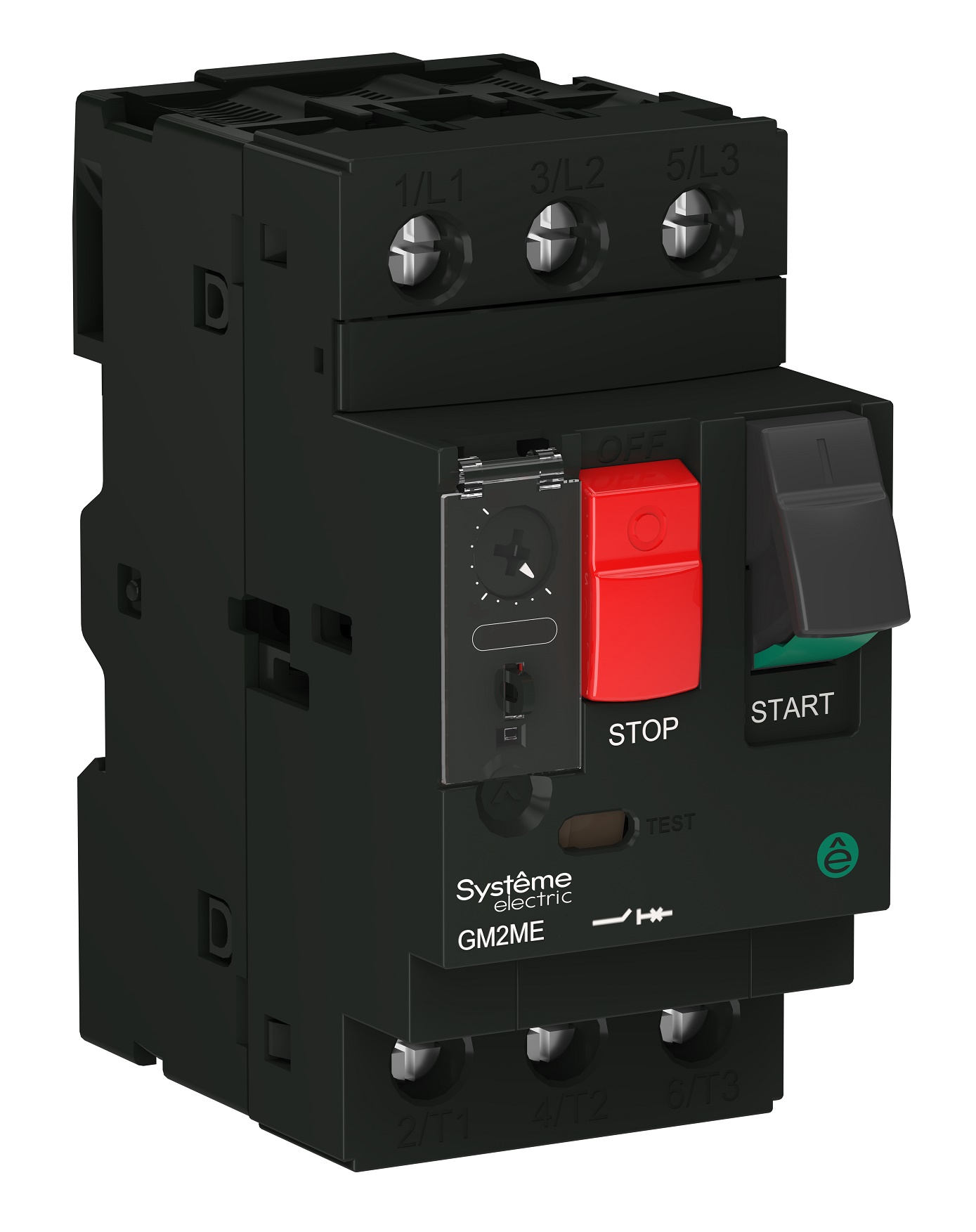 Изображение товара Systeme Electric SystemePact MCP  Автоматический выключатель.защ.дв. GM2ME 4.0-6.3A комб расцепитель кноп.упр.