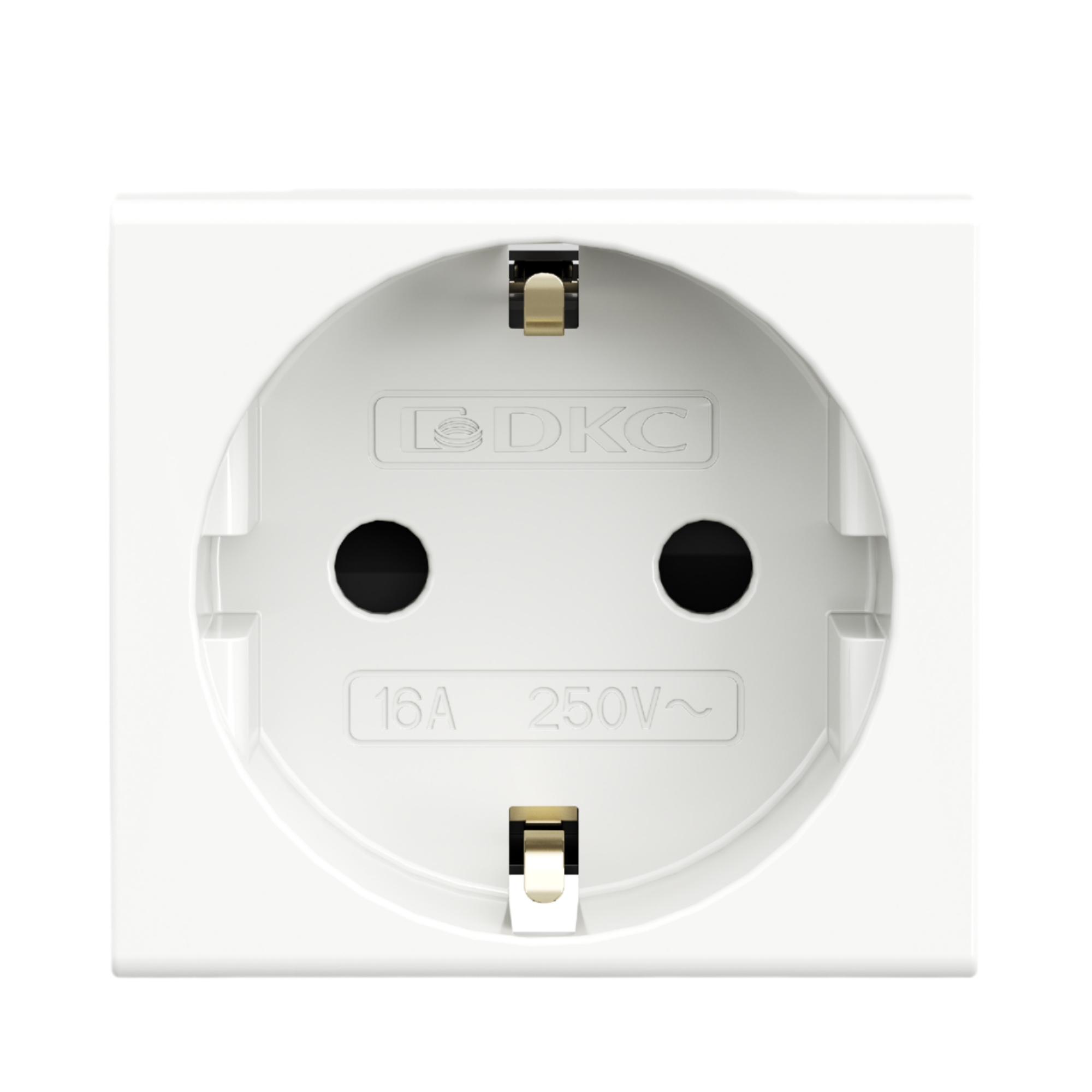 Изображение товара Силовая розетка 2P+E со шторками Viva, белая, IP20, 250V, 16A