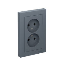Изображение товара Systeme Electric AtlasDesign Грифель Розетка б/з двойная, 16А, в сборе
