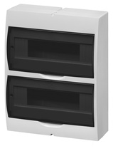 Изображение товара Щит ЩРН-П-24 модуля, навесной, пластик, белый, дымчатая дверца, без шин, IP41 TDM