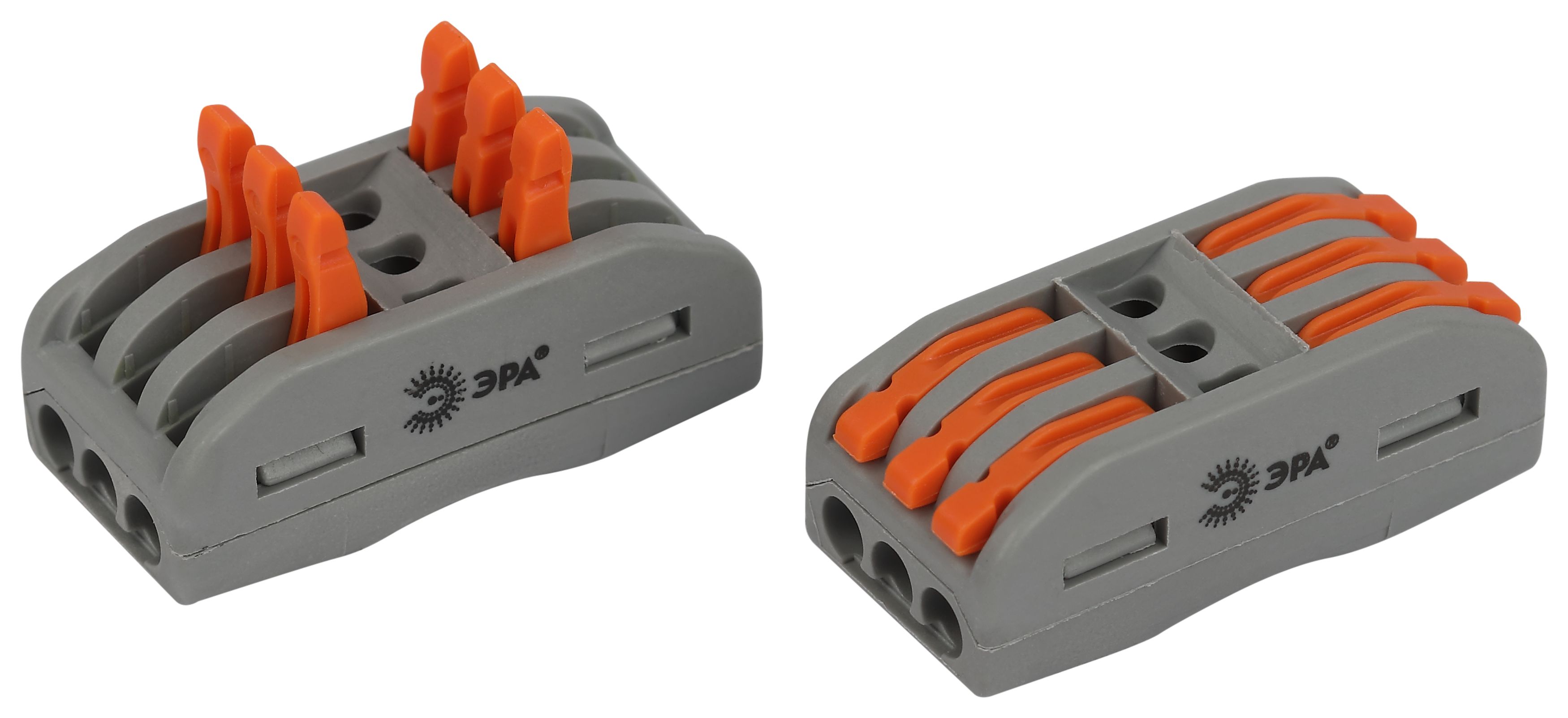 Изображение товара Клемма проходная ЭРА NO-225-395 с рычагами, 6x проводник 0.08-4 мм², 450 В, 32 А