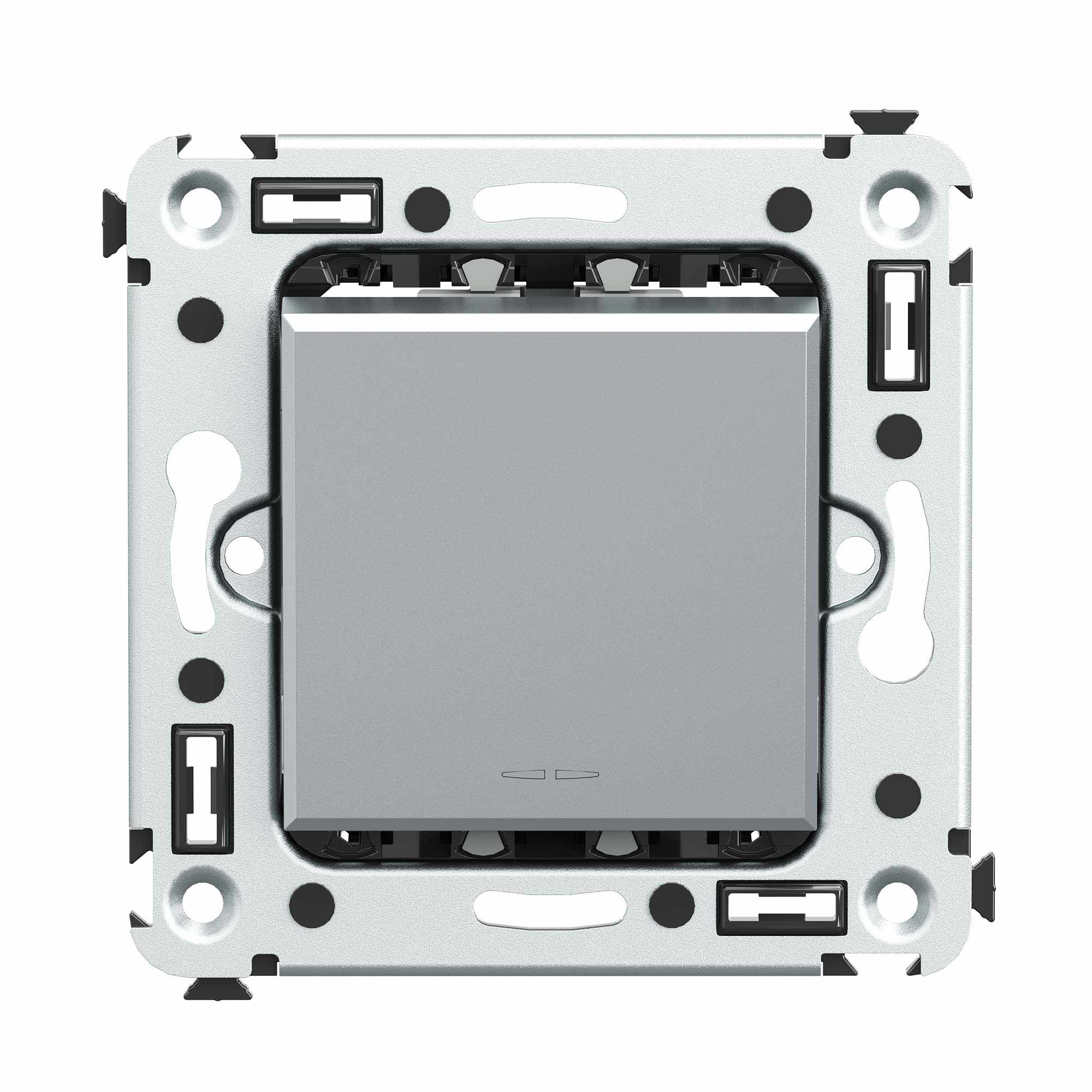 Изображение товара DKC Avanti Инвертор одноклавишный в стену, "Закаленная сталь"