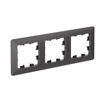 Изображение товара Systeme Electric AtlasDesign Air Базальт/дымчатый черный Рамка 3-ая