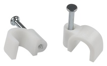 Изображение товара ЭРА Скоба пластиковая NO-224-569 крепежная круглая 7 мм белая (50 шт/уп)