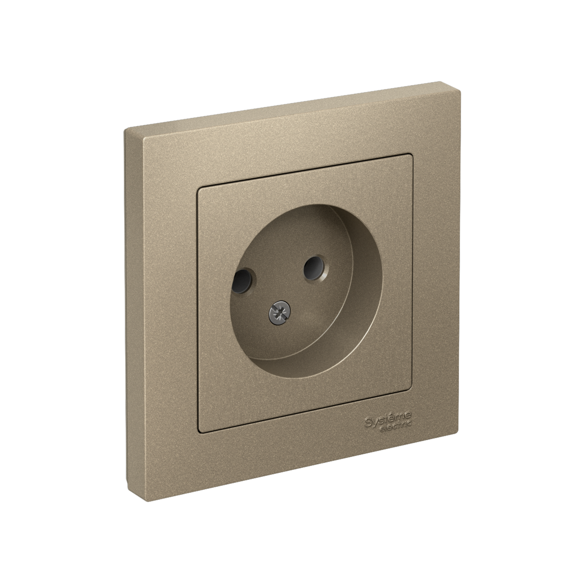 Изображение товара Systeme Electric AtlasDesign Шампань Розетка б/з, 16А, в сборе