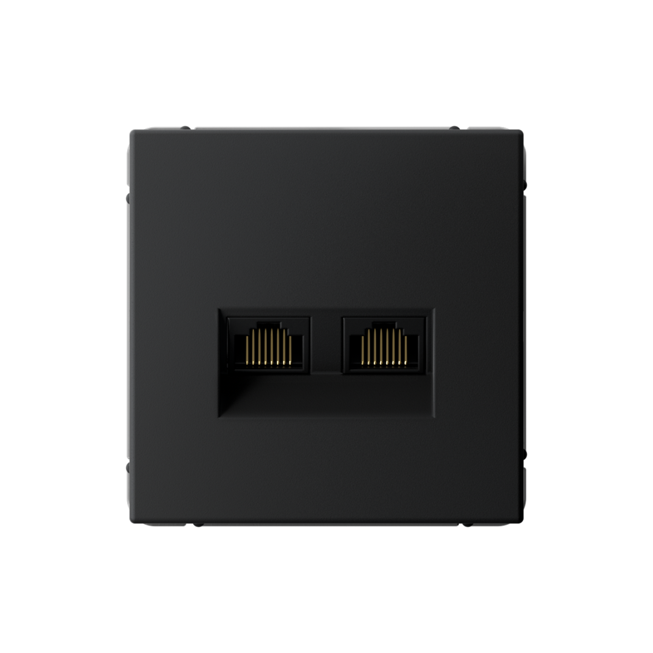 Изображение товара Systeme Electric ArtGallery Карбон Розетка двойная компьютерная RJ45+RJ45, кат. 5е, механизм