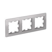 Изображение товара Systeme Electric AtlasDesign Air Алюминий/дымчатый черный Рамка 3-ая