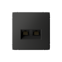Изображение товара Systeme Electric ArtGallery Базальт Розетка двойная компьютерная RJ45+RJ45, кат. 5е, механизм