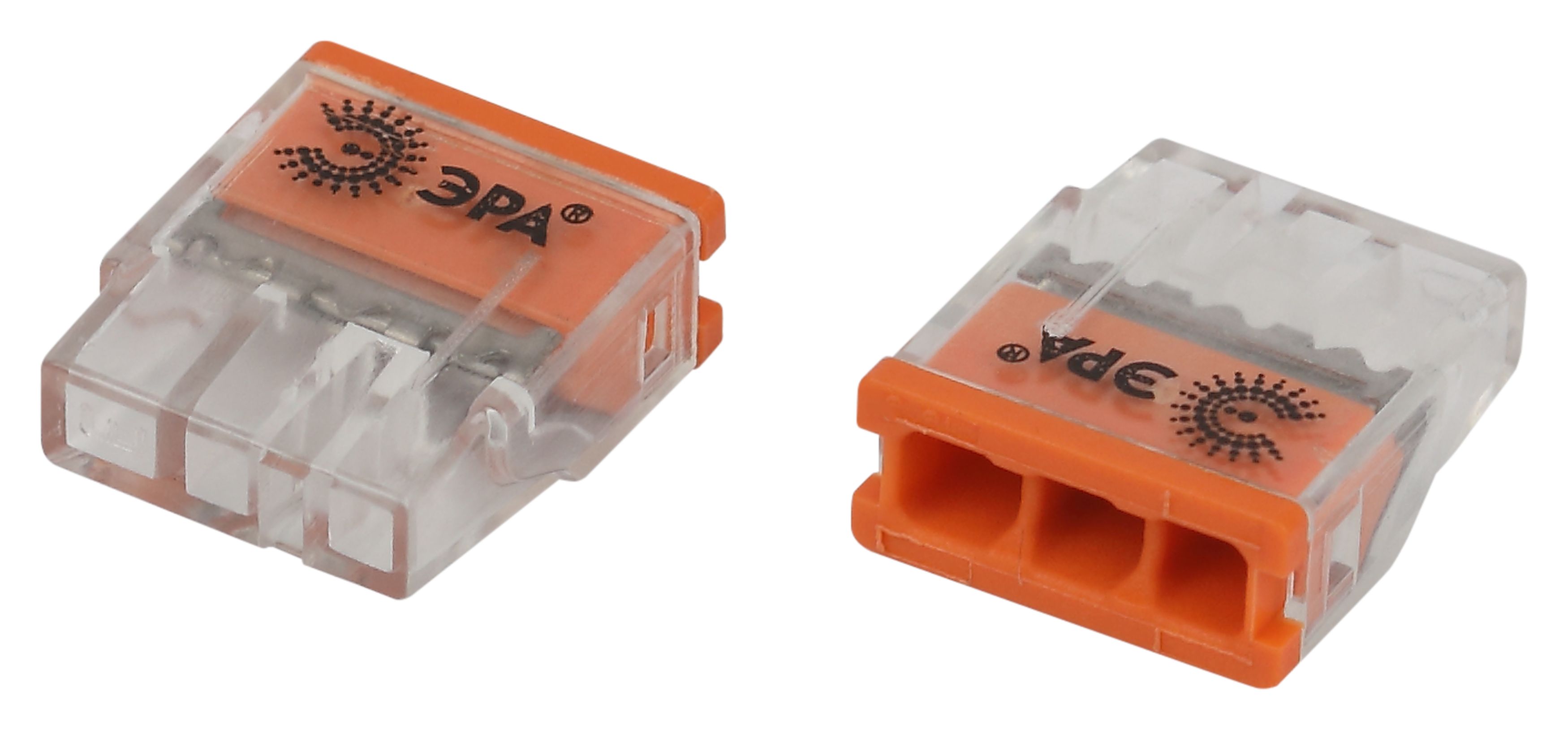 Изображение товара ЭРА Клемма NO-225-358 быстрозажимная 2273-203 компактная 3-проводная 0.2-2.5 мм2 упаковка 50 шт