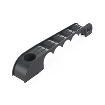 Изображение товара Промрукав Держатель труб для прямого монтажа односторонний на 5 мест в гофроящике чёрный d20 (200шт/кор)