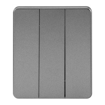 Изображение товара KRANZ ROUND Выключатель 3 кл 10А с/у титан , с 1-пост. рамкой