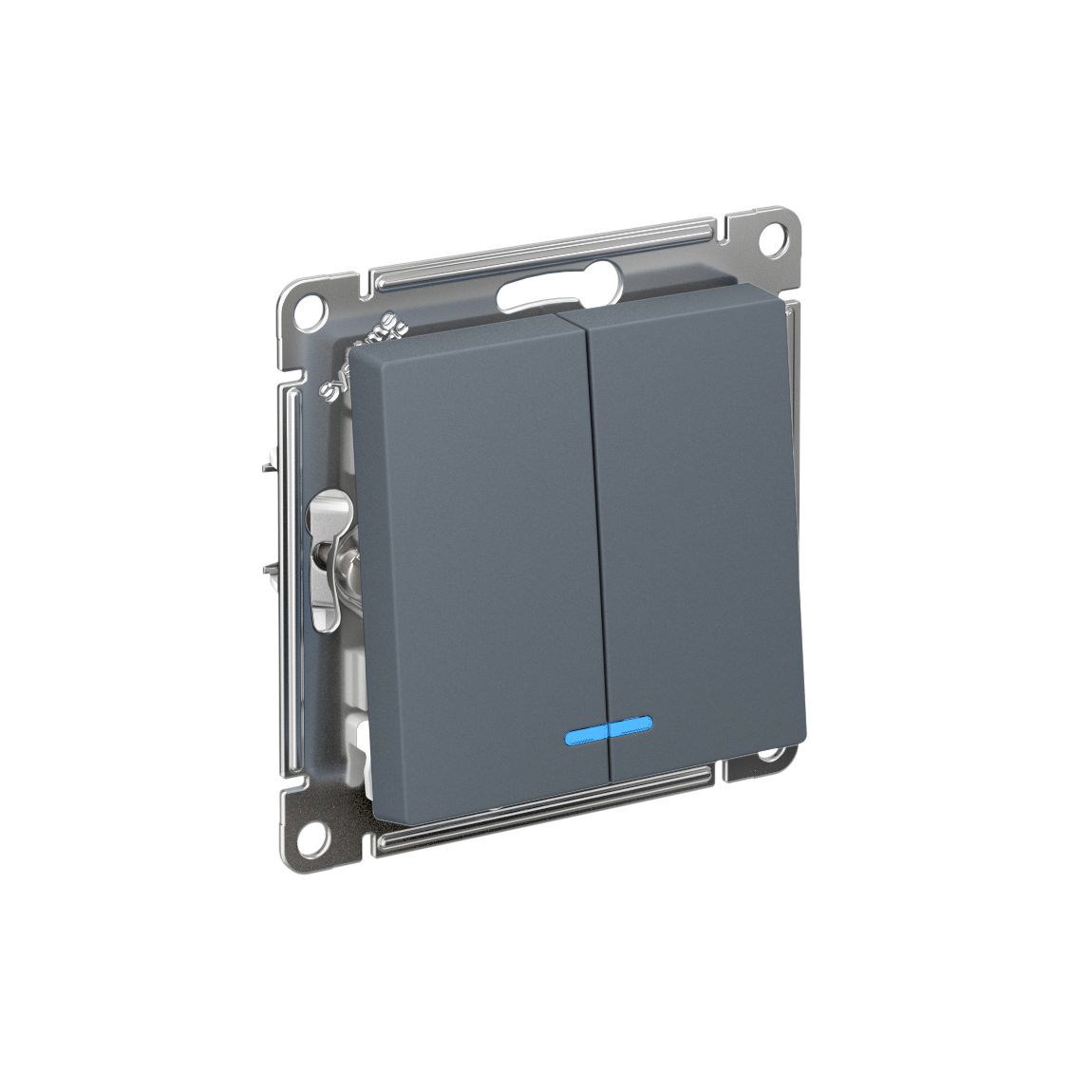 Изображение товара AtlasDesign грифель 2-клавишный выключатель с подсветкой, 10 А