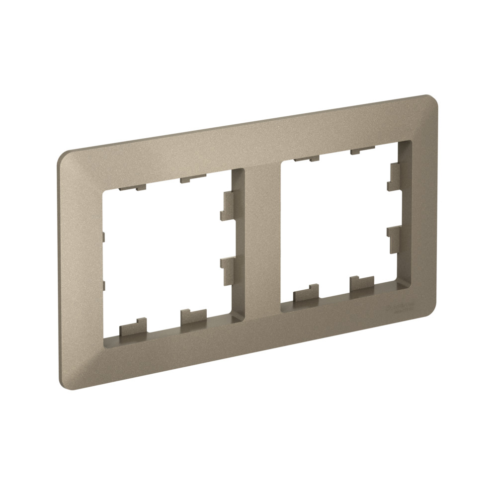 Изображение товара Systeme Electric AtlasDesign Air Шампань/дымчатый черный Рамка 2-ая