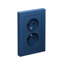 Изображение товара Systeme Electric AtlasDesign Аквамарин Розетка двойная б/з,16А, в сборе